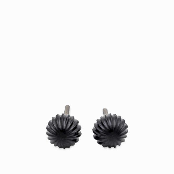 Pomo esfera rayas negro set x 2 - Imagen 2
