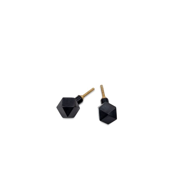 Pomo Pirámide negro setx2