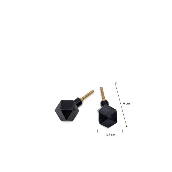 Pomo Pirámide negro setx2 - Imagen 3