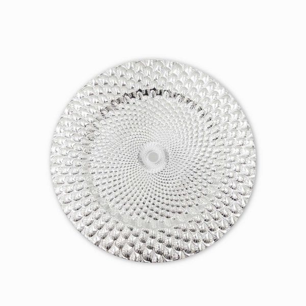 Plato base prado plateado