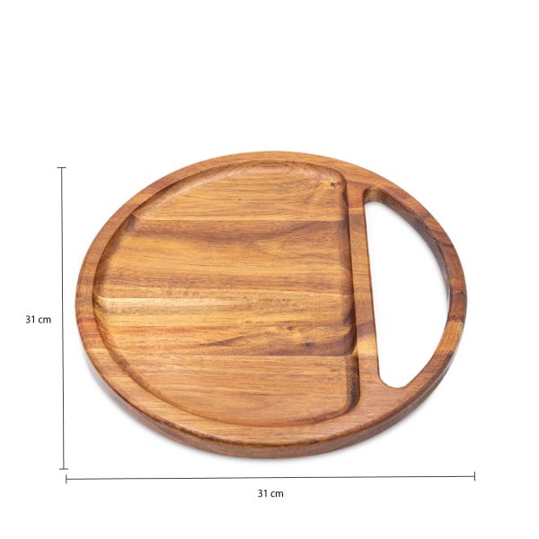 Tabla redonda en acacia 31 cm - Imagen 3