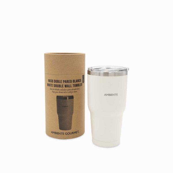 Vaso doble pared blanco 850ml - Imagen 3