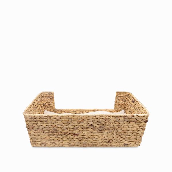 Cama para mascotas rectangular en jacinto de agua l 70x36x24cm - Imagen 5