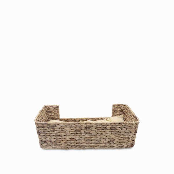 Cama para mascotas rectangular en jacinto de agua s 60x26x20cm - Imagen 5