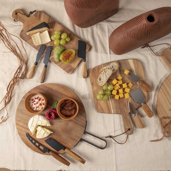 Set tabla rectangular acacia y cuchillos para el queso - Imagen 4