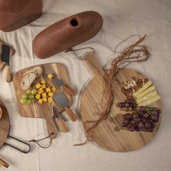 Tabla madera teca 36 cm - Imagen 4
