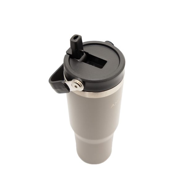 Termo con pitillo y manija gris 890 ml - Imagen 4