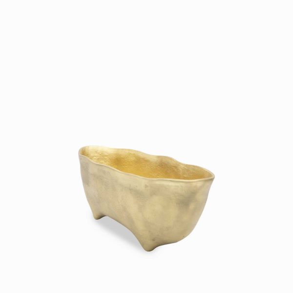 Tazón Emet dorado 45x17x17cm - Imagen 2