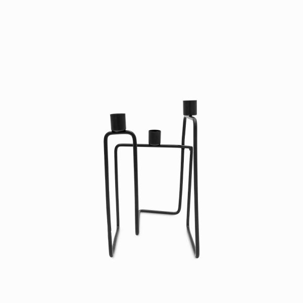 Candelabro Orcino negro 13x13x26cm - Imagen 5