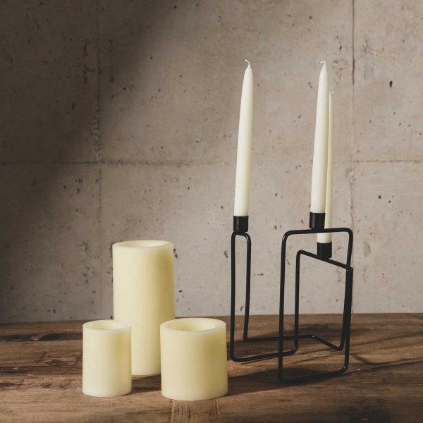 Candelabro Orcino negro 13x13x26cm - Imagen 4