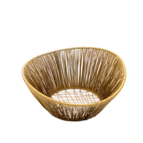 Canasta Freya dorada 25x25x11.5 cm