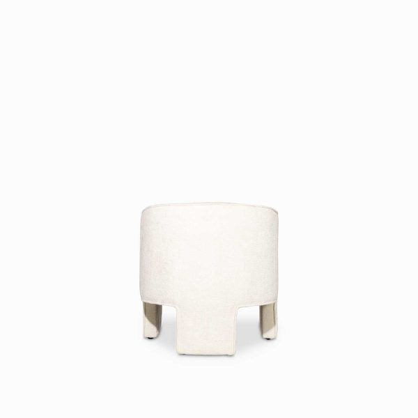 Poltrona Trípode beige peluda 74x74x71cm - Imagen 5