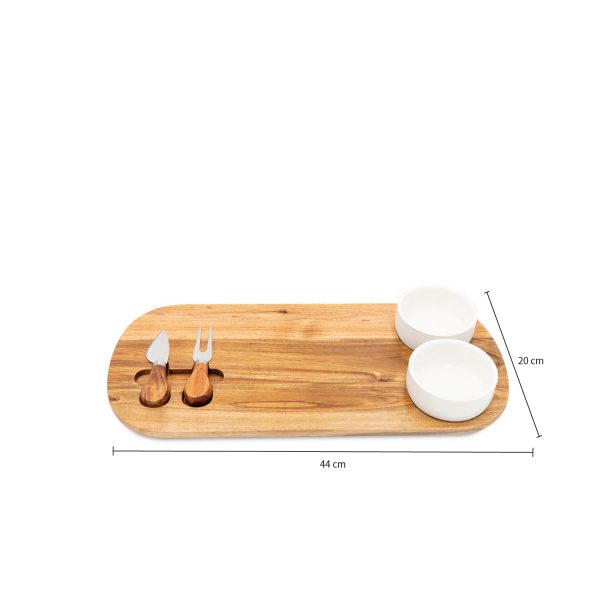 Set de tabla para queso con salseras - Imagen 3