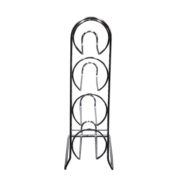 Soporte cromado para 4 botellas de vino