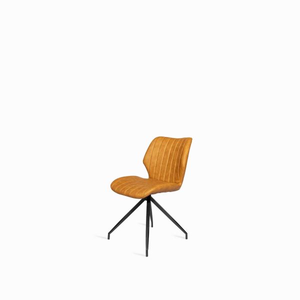 Silla comedor líneas pata Asterisco miel