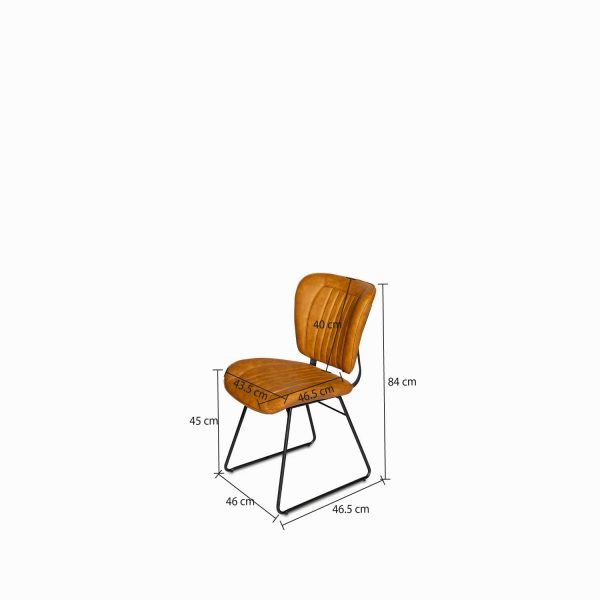 Silla comedor líneas pata recta miel - Imagen 3