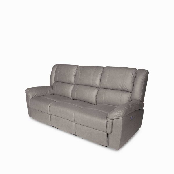 Reclinable eléctrico Axel 3 puestos gris