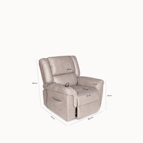 Reclinable eléctrico Axel 1 puesto gris - Imagen 3