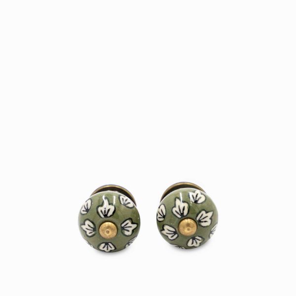 Pomo flor oliva set x 2