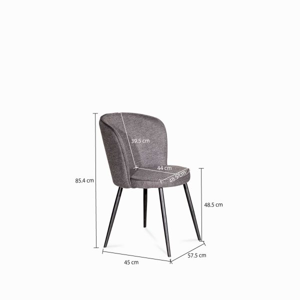 Silla de Comedor Imola Gris Oscuro - Imagen 3
