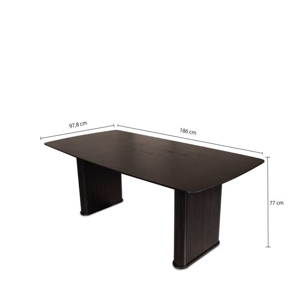 Mesa de comedor Nola 75x190x100 cm - Imagen 3