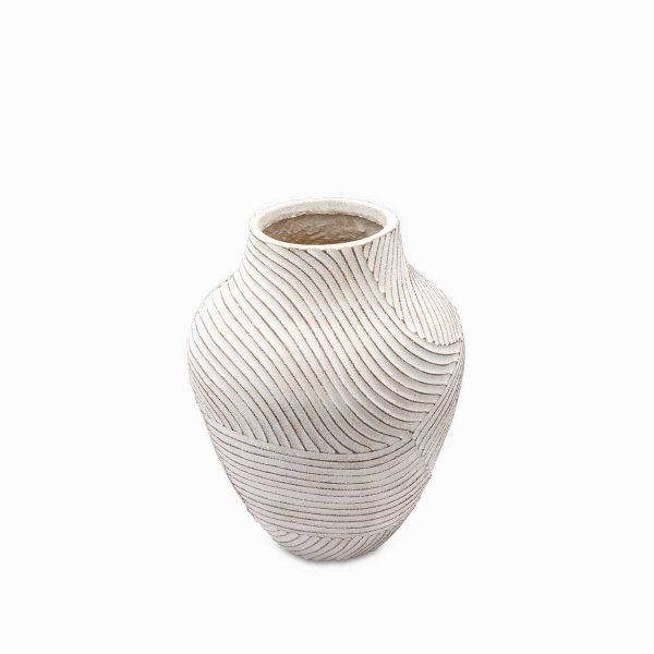 Jarrón kal blanco 36x28cm