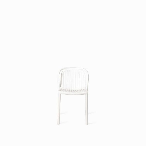 Silla comedor arco y rayas blanca