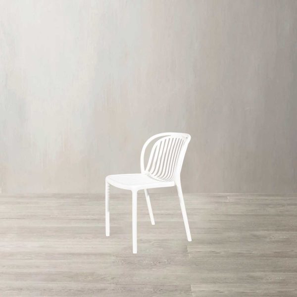 Silla comedor arco y rayas blanca - Imagen 2