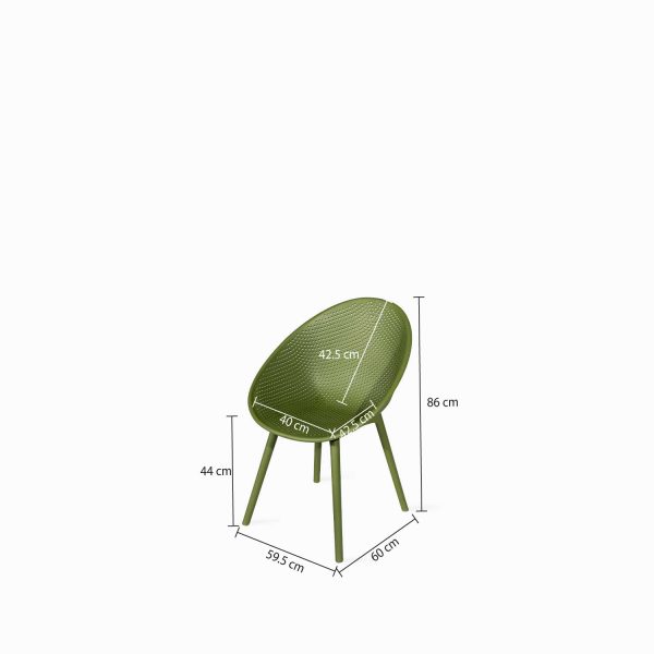 Silla huevito Bavaro verde - Imagen 3