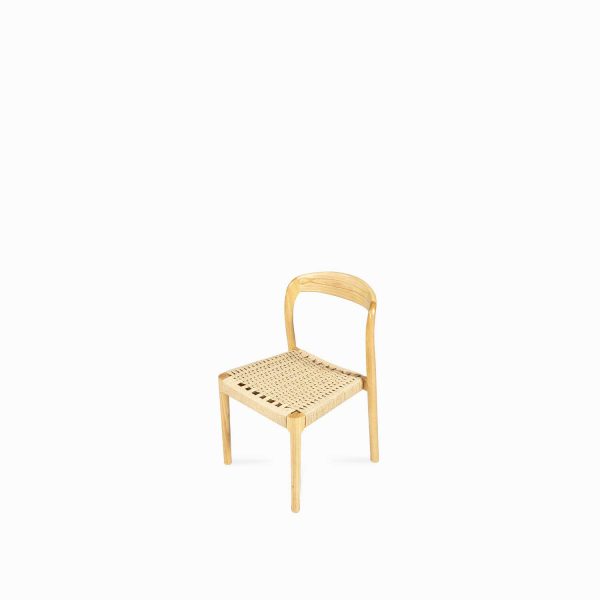 Silla comedor Arco tejida color madera