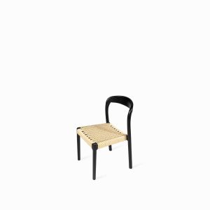 Silla comedor Arco tejida color negro