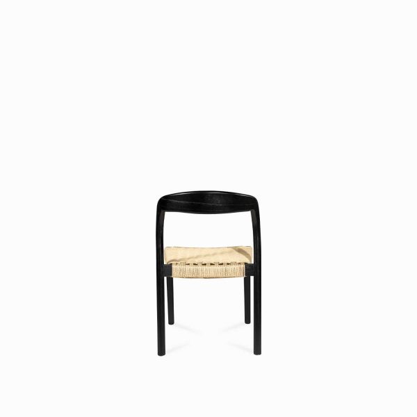 Silla comedor Arco tejida color negro - Imagen 5
