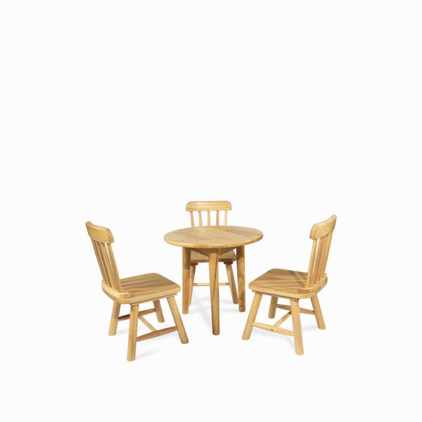 Set mesa y silla para niños color madera