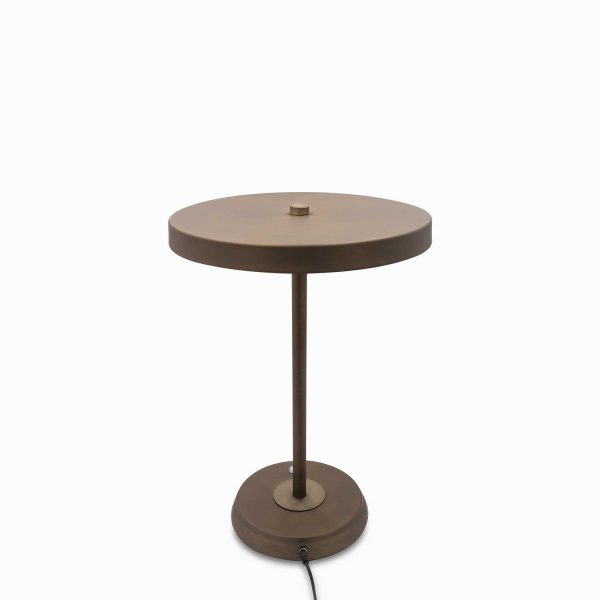 Lámpara de mesa led orbe dorada
