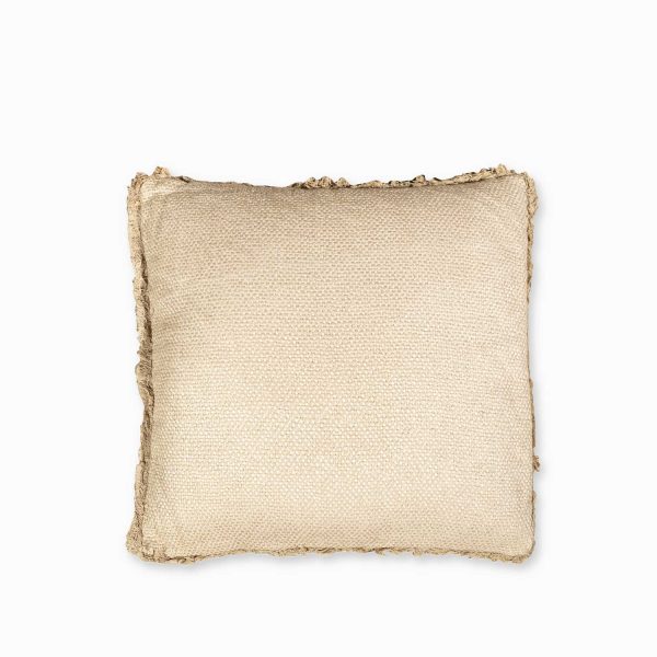 Cojín algodón taupe 45x45cm