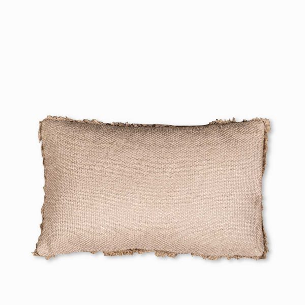 Cojín algodón taupe 30x50cm