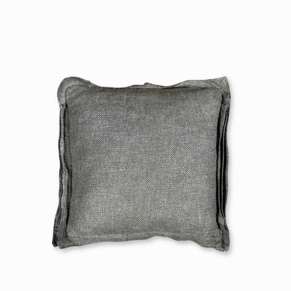 Cojín doble borde oliva 45x45cm