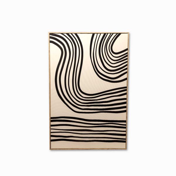 Cuadro ondas negras 62x92