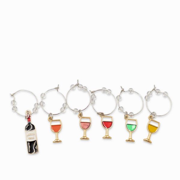Identificadores de copas vino colores setx6