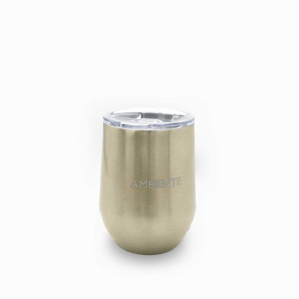 Vaso doble pared en acero inox gold