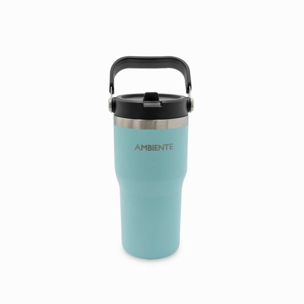 Termo doble pared menta con manija 600ml