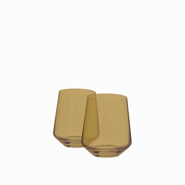 Vaso Corvo ambar 390ml setx2