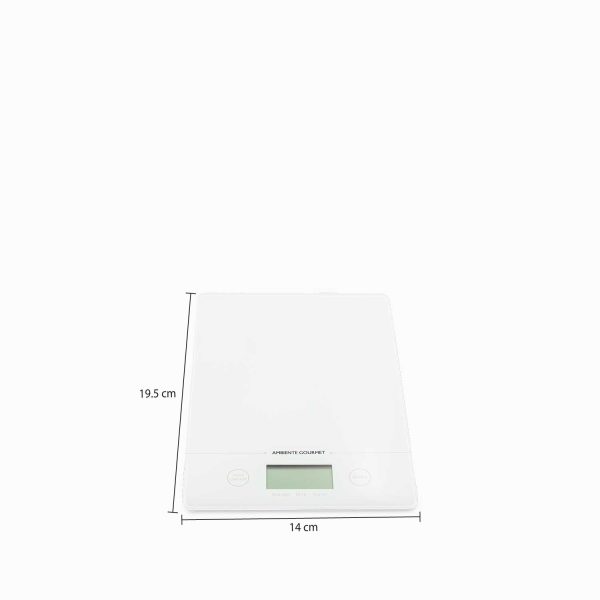 Pesa electrónica de cocina blanca - AG - Imagen 3