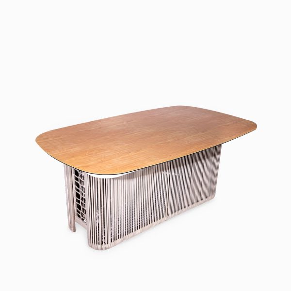 Mesa de comedor california beige 76x180x110 - Imagen 2