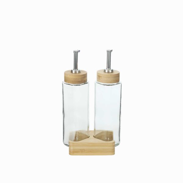 Set vinagre-aceite base madera 270 ml