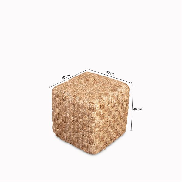 Puff cuadrado Entrelazo 40x40cm - Imagen 3