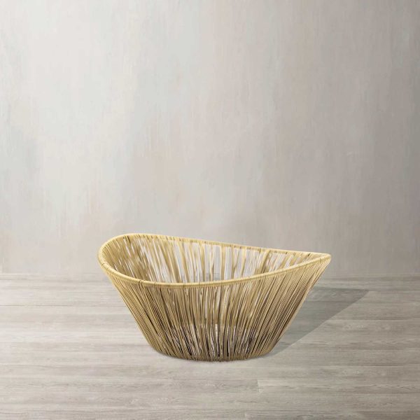 Canasta Freya dorada 25x25x11.5 cm - Imagen 2