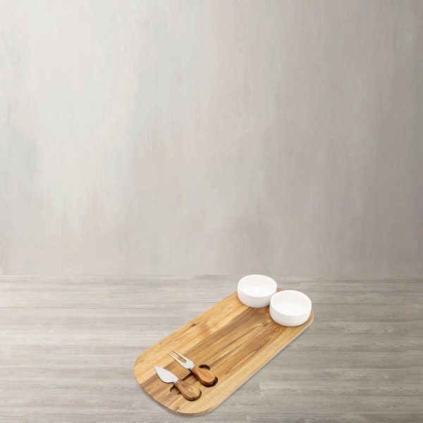 Set de tabla para queso con salseras - Imagen 2