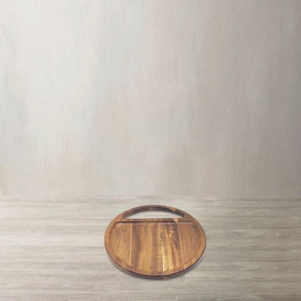 Tabla redonda en acacia 31 cm - Imagen 2