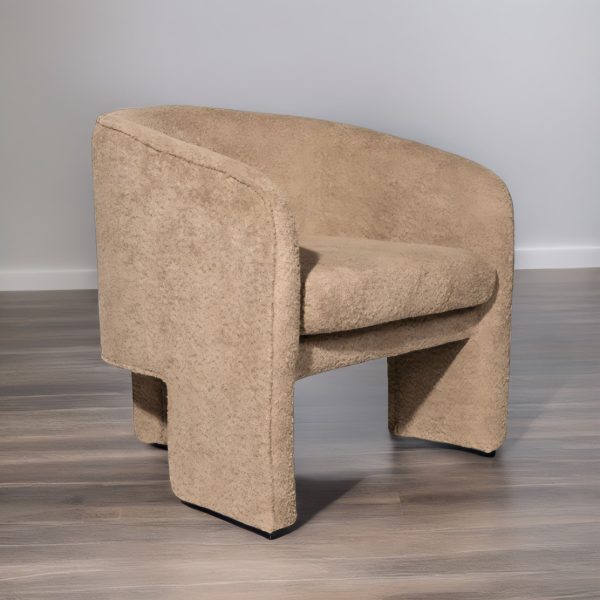Poltrona Tripode taupe oscuro Boucle - Imagen 4